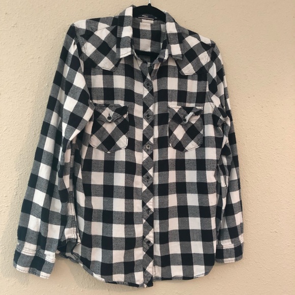 Silver Jeans Tops - Silver Jeans Buffalo Plaid Button Front Top